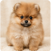 Representative orange or sable Pomeranian puppy image