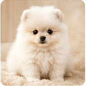 Representative white or cream Pomeranian puppy image