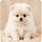 Representative white or cream Pomeranian puppy image